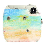 กระเป๋าเคสกล้องหนัง PU ลายภาพวาดน้ำมันรุ้ง สำหรับกล้อง FUJIFILM Instax Mini 7S / 7C, ลายรุ้งน้ำมัน