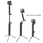 ไม้เซลฟี่แบบ 3 ทางพร้อมแท่นยึดเวทมนตร์สำหรับ GoPro, Insta360, DJI และกล้องแอคชั่นอื่นๆ, ความยาว: 24.5-63ซม., ความยาว: 24.5-63ซม. (สีดำ)