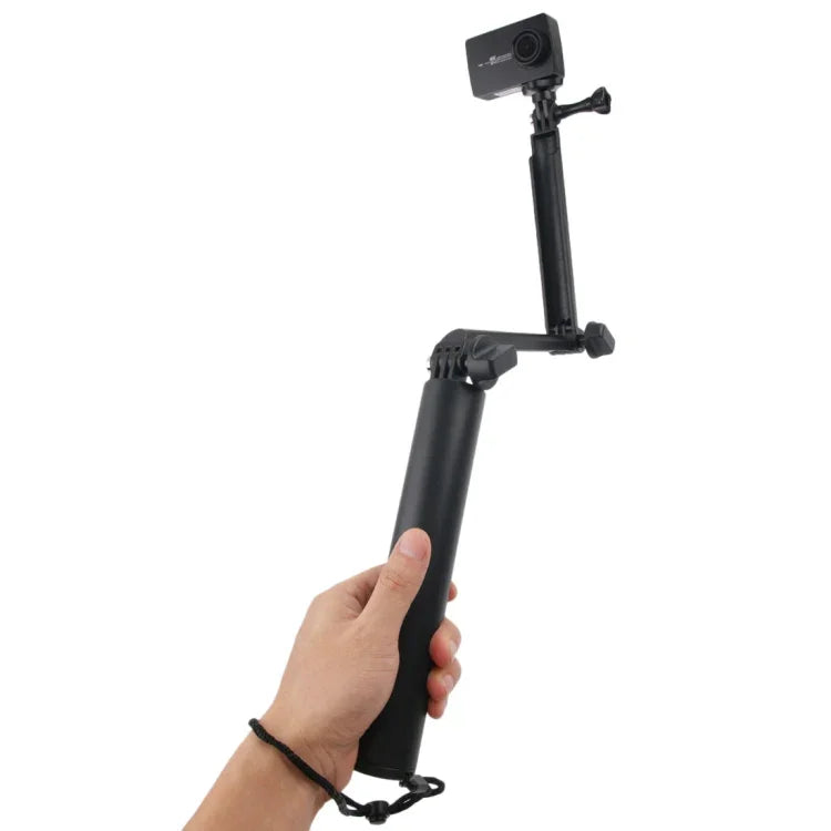 ไม้เซลฟี่แบบ 3 ทางพร้อมแท่นยึดเวทมนตร์สำหรับ GoPro, Insta360, DJI และกล้องแอคชั่นอื่นๆ, ความยาว: 24.5-63ซม., ความยาว: 24.5-63ซม. (สีดำ)