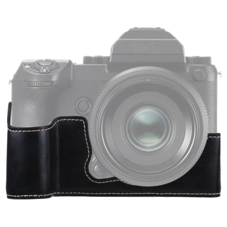 ฐานเคสหนัง PU ครึ่งตัวพร้อมเกลียว 1/4 นิ้วสำหรับกล้อง FUJIFILM GFX 50S, สำหรับ FUJIFILM GFX 50S