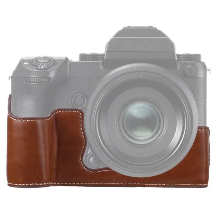 ฐานเคสหนัง PU ครึ่งตัวพร้อมเกลียว 1/4 นิ้วสำหรับกล้อง FUJIFILM GFX 50S, สำหรับ FUJIFILM GFX 50S