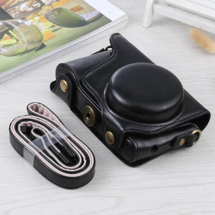 กระเป๋าเคสหนัง PU ครบตัวพร้อมสายสะพายสำหรับกล้อง Samsung Galaxy EK-GC100 / EK-GC110 / EK-GC200, สำหรับ Samsung Galaxy Camera EK-GC200, สำหรับ Samsung Galaxy Camera EK-GC100