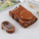กระเป๋าเคสหนัง PU ครบตัวพร้อมสายสะพายสำหรับกล้อง Samsung Galaxy EK-GC100 / EK-GC110 / EK-GC200, สำหรับ Samsung Galaxy Camera EK-GC200, สำหรับ Samsung Galaxy Camera EK-GC100