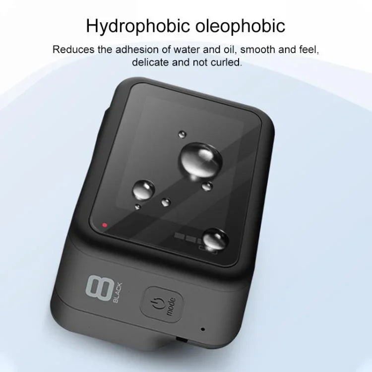 ฟิล์มกันรอยเลนส์กล้อง HD สำหรับ GoPro HERO8 Black + ฟิล์มกันรอยหน้าจอ LCD HD