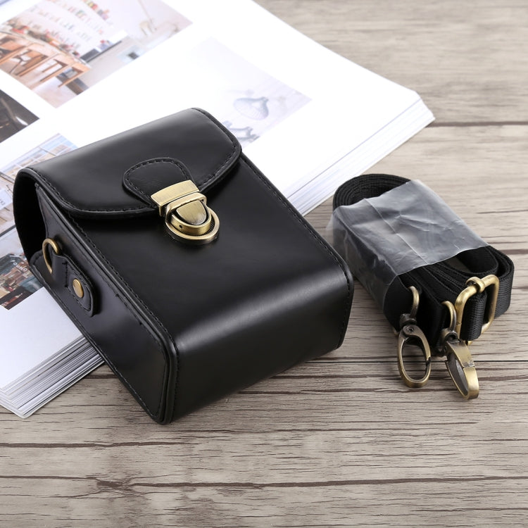 กระเป๋าเคสหนัง PU แบบเต็มตัวสำหรับกล้อง พร้อมสายหิ้วมือและสายคล้องคอ สำหรับ Canon G7X II / G9X Mark II, Sony RX100 / M2, สำหรับ RX100, สำหรับ G7X II