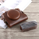 กระเป๋าเคสหนัง PU แบบเต็มตัวสำหรับกล้อง พร้อมสาย สำหรับ Sony DSC-HX90, สำหรับ Sony HX90