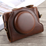 กระเป๋าเคสหนัง PU แบบเต็มตัวสำหรับกล้อง พร้อมสาย สำหรับ Sony DSC-HX90, สำหรับ Sony HX90