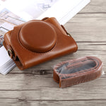 กระเป๋าเคสหนัง PU แบบเต็มตัวสำหรับกล้อง พร้อมสาย สำหรับ Sony DSC-HX90, สำหรับ Sony HX90