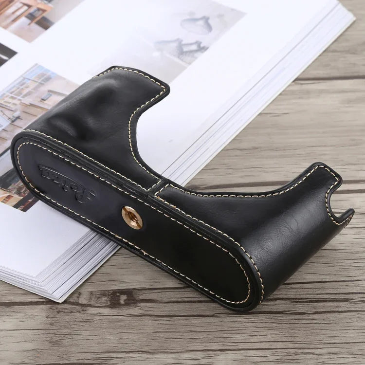ฐานเคสหนัง PU ครึ่งตัวสำหรับกล้อง พร้อมเกลียว 1/4 นิ้ว สำหรับ Leica M9, สำหรับ Leica M9