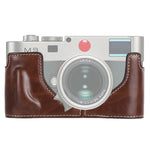 ฐานเคสหนัง PU ครึ่งตัวสำหรับกล้อง พร้อมเกลียว 1/4 นิ้ว สำหรับ Leica M9, สำหรับ Leica M9