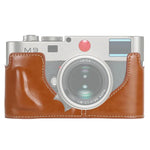 ฐานเคสหนัง PU ครึ่งตัวสำหรับกล้อง พร้อมเกลียว 1/4 นิ้ว สำหรับ Leica M9, สำหรับ Leica M9