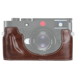 ฐานเคสหนัง PU ครึ่งตัวสำหรับกล้อง พร้อมเกลียว 1/4 นิ้ว สำหรับ Leica M10, สำหรับ Leica M10