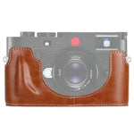 ฐานเคสหนัง PU ครึ่งตัวสำหรับกล้อง พร้อมเกลียว 1/4 นิ้ว สำหรับ Leica M10, สำหรับ Leica M10