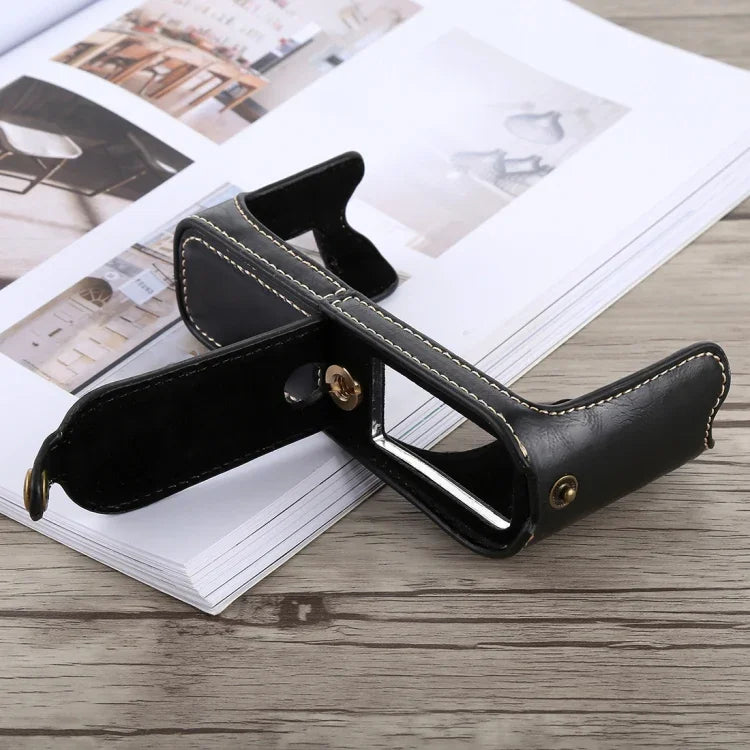ฐานเคสหนัง PU ครึ่งตัวสำหรับกล้อง พร้อมเกลียว 1/4 นิ้ว สำหรับ FUJIFILM X100F, สำหรับ FUJIFILM X100F
