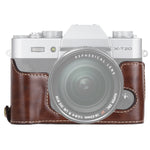 ฐานเคสครึ่งกล้องหนัง PU พร้อมเกลียว 1/4 นิ้ว สำหรับ FUJIFILM X-T10 / X-T20, สำหรับ FUJIFILM XT10, สำหรับ FUJIFILM XT10