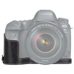 ฐานเคสครึ่งกล้องหนัง PU พร้อมเกลียว 1/4 นิ้ว สำหรับ Canon EOS 6D / 6D Mark II, สำหรับ Canon 6D2