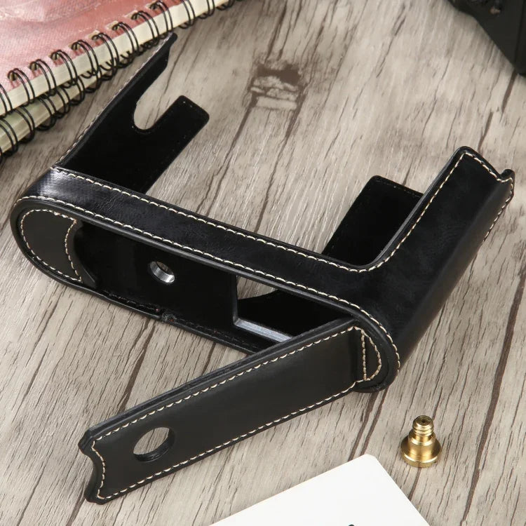 ฐานเคสกล้องหนัง PU ครึ่งตัวพร้อมเกลียว 1/4 นิ้ว สำหรับ Leica Q (Typ 116), สำหรับ Leica Q
