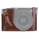ฐานเคสกล้องหนัง PU ครึ่งตัวพร้อมเกลียว 1/4 นิ้ว สำหรับ Leica Q (Typ 116), สำหรับ Leica Q