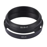 ฮูดเลนส์โลหะระบายอากาศขนาด 49 มม. สำหรับ Fujifilm X100, LA-49 X100 (สีดำ), LA-49 X100 (สีเงิน)