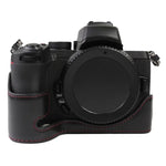 ฐานเคสกล้องหนัง PU ครึ่งตัวพร้อมเกลียว 1/4 นิ้ว สำหรับ Nikon Z50, สำหรับ Nikon Z50