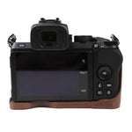 ฐานเคสกล้องหนัง PU ครึ่งตัวพร้อมเกลียว 1/4 นิ้ว สำหรับ Nikon Z50, สำหรับ Nikon Z50