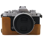 ฐานเคสกล้องหนัง PU ครึ่งตัวพร้อมเกลียว 1/4 นิ้ว สำหรับ Nikon Z fc, สำหรับ Nikon Z fc