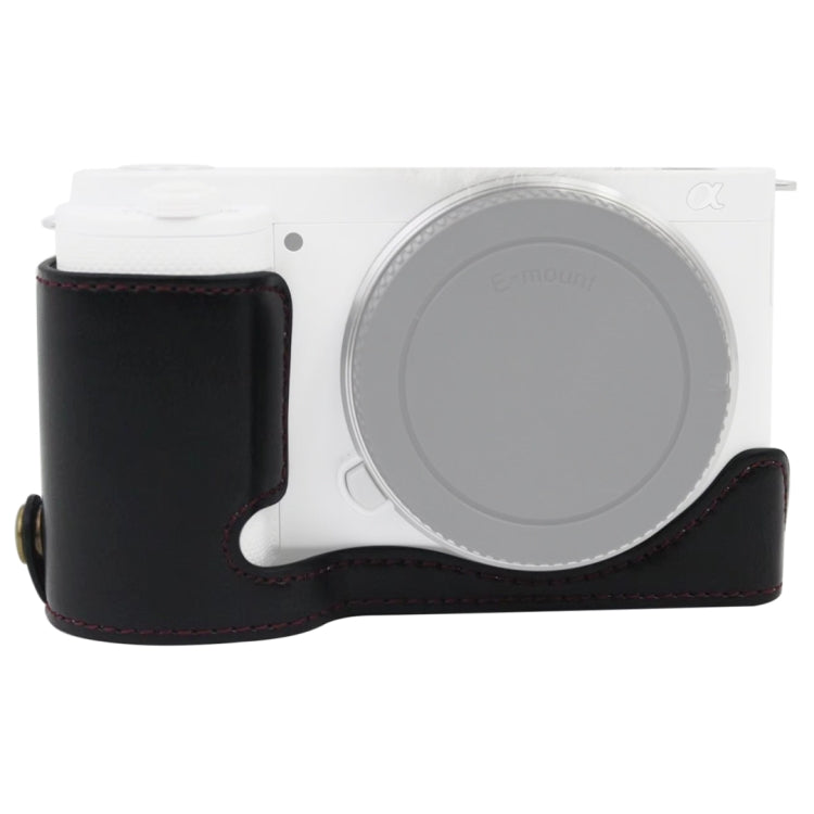 ฐานเคสกล้องหนัง PU ครึ่งตัวพร้อมเกลียว 1/4 นิ้วสำหรับ Sony ZV-E10 / ZV-E10L สำหรับ Sony ZV-E10