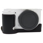 ฐานเคสกล้องหนัง PU ครึ่งตัวพร้อมเกลียว 1/4 นิ้วสำหรับ Sony ZV-E10 / ZV-E10L สำหรับ Sony ZV-E10