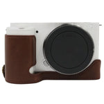 ฐานเคสกล้องหนัง PU ครึ่งตัวพร้อมเกลียว 1/4 นิ้วสำหรับ Sony ZV-E10 / ZV-E10L สำหรับ Sony ZV-E10