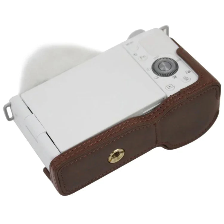 ฐานเคสกล้องหนัง PU ครึ่งตัวพร้อมเกลียว 1/4 นิ้วสำหรับ Sony ZV-E10 / ZV-E10L สำหรับ Sony ZV-E10