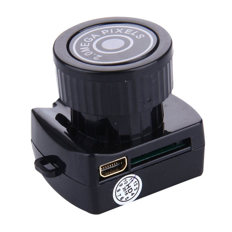 กล้องบันทึกวิดีโอดิจิตอลขนาดเล็ก Y2000 HD สำหรับกีฬากลางแจ้ง รองรับการ์ด Micro SD / TF สูงสุด 32GB (สีดำ)