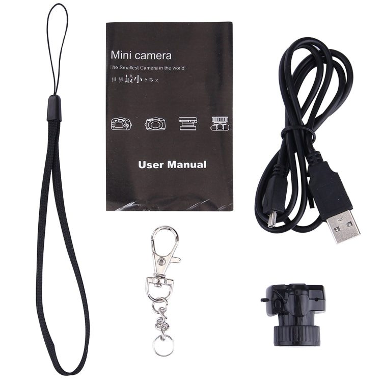 กล้องบันทึกวิดีโอดิจิตอลขนาดเล็ก Y2000 HD สำหรับกีฬากลางแจ้ง รองรับการ์ด Micro SD / TF สูงสุด 32GB (สีดำ)