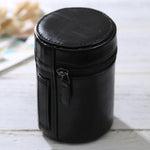 กระเป๋าใส่เลนส์ขนาดกลางแบบซิปทำจากหนัง PU สำหรับเลนส์กล้อง DSLR ขนาด: 13x9x9 ซม. 13 x 9 ซม. (น้ำตาล), 13 x 9 ซม. (กาแฟ), 13 x 9 ซม. (ดำ)