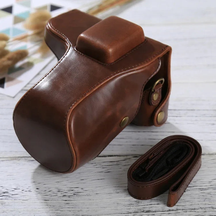 กระเป๋าเคสกล้องหนัง PU แบบเต็มตัวพร้อมสายสะพายสำหรับ Samsung NX300, สำหรับ Samsung NX300