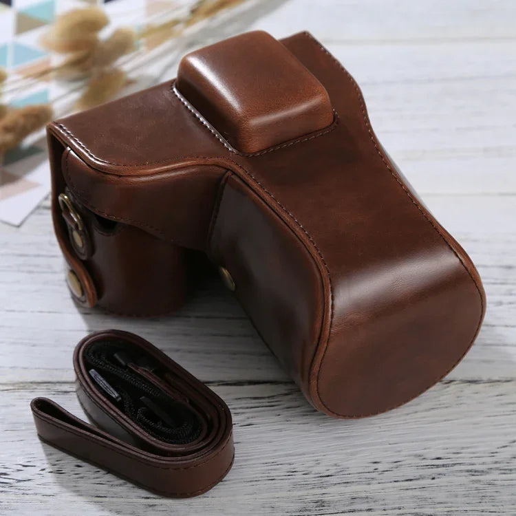 กระเป๋าเคสกล้องหนัง PU แบบเต็มตัวพร้อมสายสะพายสำหรับ Samsung NX300, สำหรับ Samsung NX300