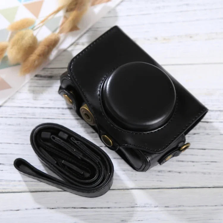 กระเป๋าใส่กล้องหนัง PU แบบเต็มตัวพร้อมสายสะพายสำหรับ Canon PowerShot SX730 HS / SX720 HS สำหรับ SX730 HS