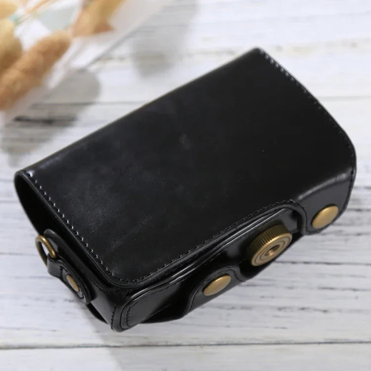 กระเป๋าใส่กล้องหนัง PU แบบเต็มตัวพร้อมสายสะพายสำหรับ Canon PowerShot SX730 HS / SX720 HS สำหรับ SX730 HS