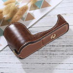 ฐานเคสกล้องหนัง PU แบบครึ่งตัวพร้อมเกลียว 1/4 นิ้วสำหรับ Sony ILCE-5100 / A5100 สำหรับ Sony A5100