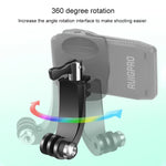 ขาติดตั้งแบบหมุน 360 องศา RUIGPRO J-Type สำหรับเป้สะพายหลัง พร้อมคลิปหนีบและสกรู สำหรับ GoPro HERO9 Black / HERO8 Black / HERO7 /6 /5, DJI Osmo Action, Xiaoyi และกล้องแอคชั่นอื่นๆ