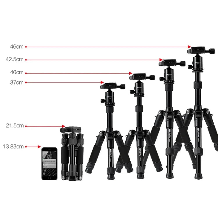 ขาตั้งกล้อง TRIOPO T226 แบบพกพาปรับได้ อะลูมิเนียมอัลลอยพร้อมหัวบอล D-0 สำหรับกล้อง SLR, T226