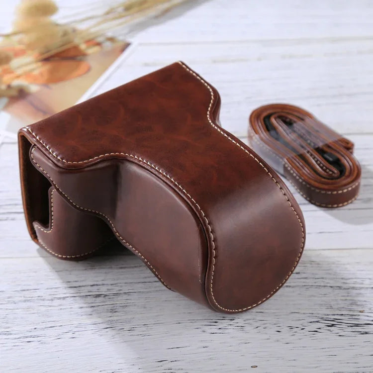 กระเป๋าเคสกล้องหนัง PU ครบตัวพร้อมสายสะพายสำหรับ FUJIFILM X-A3 / X-A2 / X-M1 / X-A10 (เลนส์ 16-50mm / 18-55mm / XF 35mm), สำหรับ FUJI X-A3