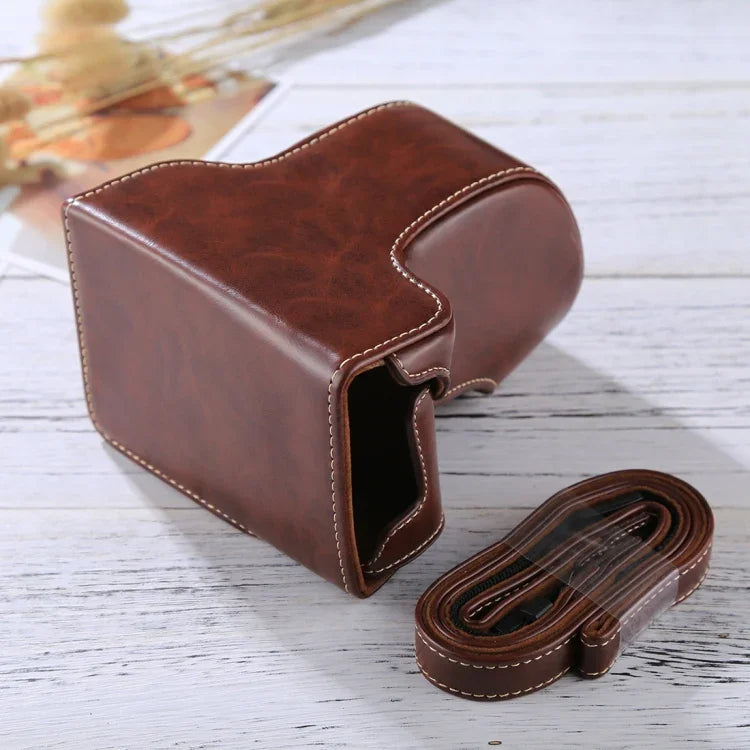 กระเป๋าเคสกล้องหนัง PU ครบตัวพร้อมสายสะพายสำหรับ FUJIFILM X-A3 / X-A2 / X-M1 / X-A10 (เลนส์ 16-50mm / 18-55mm / XF 35mm), สำหรับ FUJI X-A3