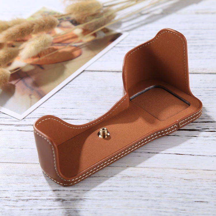 ฐานเคสกล้องหนัง PU ครึ่งตัวพร้อมเกลียว 1/4 นิ้ว สำหรับ Sony A7S2 / A7R2 / A7K2 / A7 II