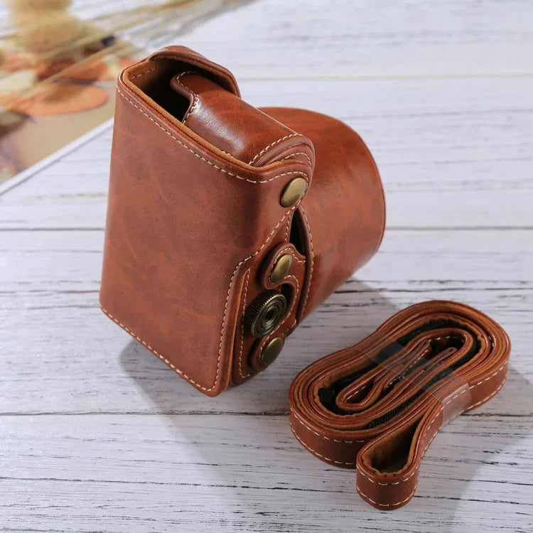 กระเป๋าเคสกล้องหนัง PU แบบเต็มตัวพร้อมสายสะพายสำหรับ Sony A5100 / A5000 / NEX-3N (เลนส์ 16-50 มม. / 40.5 มม.) สำหรับ Sony A5000 สำหรับ A5100