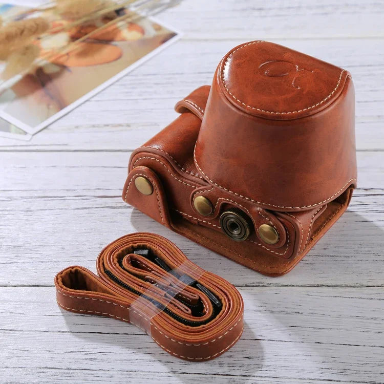 กระเป๋าเคสกล้องหนัง PU แบบเต็มตัวพร้อมสายสะพายสำหรับ Sony A5100 / A5000 / NEX-3N (เลนส์ 16-50 มม. / 40.5 มม.) สำหรับ Sony A5000 สำหรับ A5100