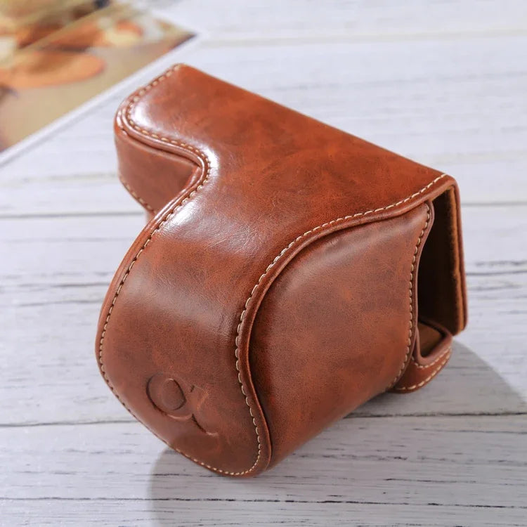 กระเป๋าเคสกล้องหนัง PU แบบเต็มตัวพร้อมสายสะพายสำหรับ Sony A5100 / A5000 / NEX-3N (เลนส์ 16-50 มม. / 40.5 มม.) สำหรับ Sony A5000 สำหรับ A5100