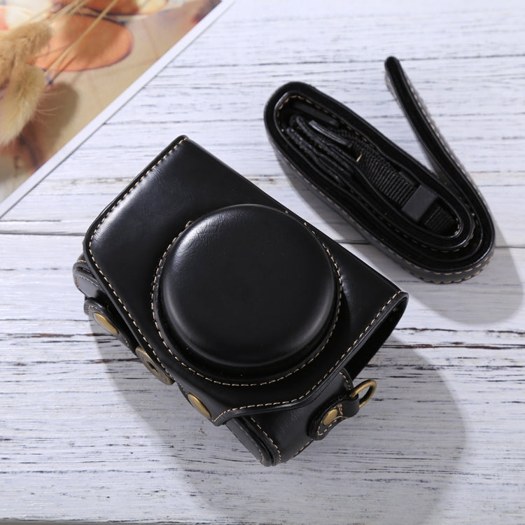 กระเป๋ากล้องหนัง PU แบบเต็มตัวพร้อมสายสะพาย สำหรับ Canon PowerShot G7 X Mark II, สำหรับ Canon PowerShot G7 X Mark II, สำหรับ G7X Mark II, สำหรับ G7X II