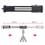 รางสไลด์ YELANGU YLG0109I ขนาด 50 ซม. / 100 ซม. (ติดตั้งบนขาตั้งกล้อง) สำหรับกล้อง DSLR / SLR / กล้องวิดีโอ, 50 ซม. / 100 ซม.