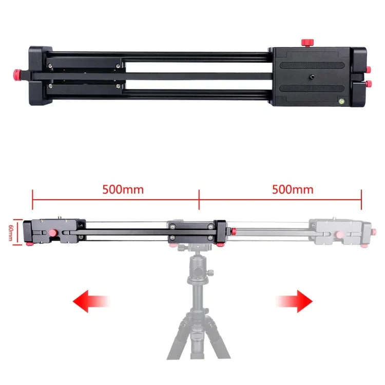 รางสไลด์ YELANGU YLG0109I ขนาด 50 ซม. / 100 ซม. (ติดตั้งบนขาตั้งกล้อง) สำหรับกล้อง DSLR / SLR / กล้องวิดีโอ, 50 ซม. / 100 ซม.