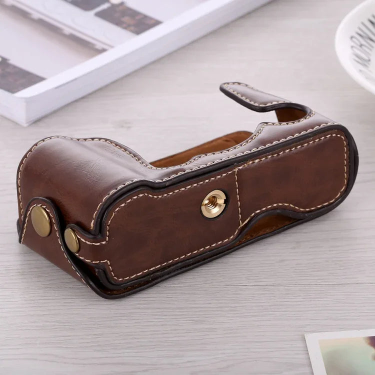 ฐานเคสหนัง PU ครึ่งตัวสำหรับกล้อง FUJIFILM X-A3 / X-A10 ขนาด 1/4 นิ้ว, สำหรับ FUJIFILM XA3